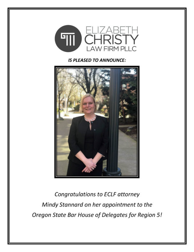 Mindy Stannard Appointed to the Oregon State Bar House of Delegates for Region 5